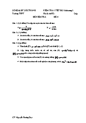 Kiểm tra 1 tiết Đại số 10 chương 2 - Đề 4